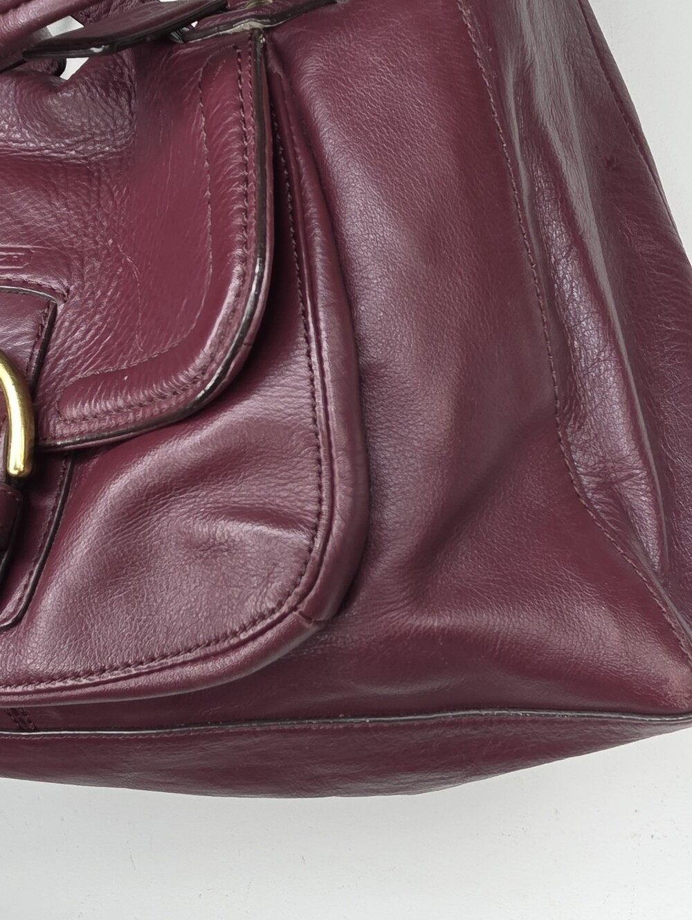 Coach Bag F1373-F25151 Leather Buckle Satchel Shoulder Burgundy F25151 - Picture 15 of 16
